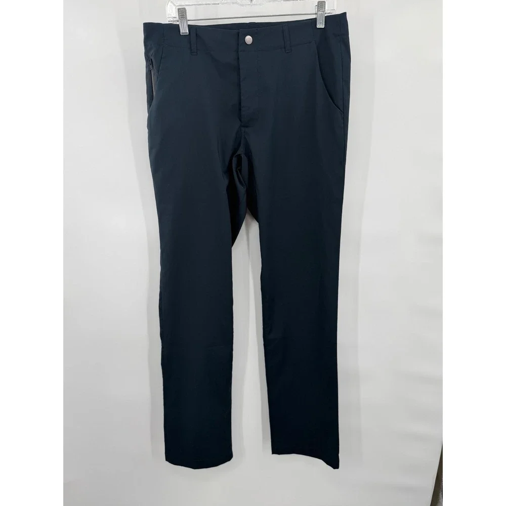 Betabrand Mens 32x34‎ Pants Dark Blue Flat Front Chinos